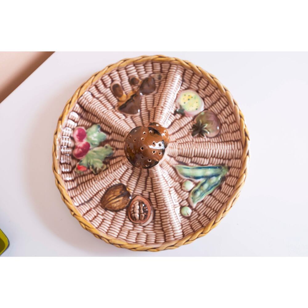 Vintage Tilso Mushroom Serving Relish Tray with Toothpick spot
